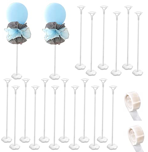 Kit porta palloncini riutilizzabile – Bacchetta per palloncini & Display Set con base (20 pz/sacchetto) per feste di compleanno e decorazioni di nozze