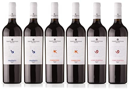 Confezione 6 bottiglie | 3 tipologie di Vino Rosso Siciliano DOC: Frappato | Perricone | Nero d'Avola - Cantina Tenute Orestiadi | Selezione Valle del Belice