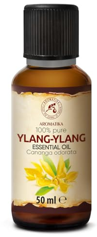 Ylang-Ylang Ätherisches Öl 50 ml - für Diffusers und Duftlampen | Für Diffusers und Duftlampen; Aromakerzen; Seife; Lufterfrischer; exotischer Blumenduft; Aromatherapie; mit angenehmem Duft