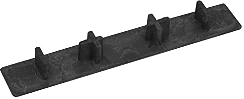 vidaXL 10x Endkappen für Terrassendielen WPC Dielen Kunststoff-Abdeckkappen Abdeckkappe Endkappe Abdeckkappen Schwarz Kunststoff 15x2,5cm
