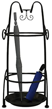 Paragüeros Hierro Forjado De Dibujos Animados De Metal, Estante De Almacenamiento De Paraguas De Pie, Cubo De Paraguas Resistente Al Agua Y Al Óxido Los 29x27x65cm (Color : Black)