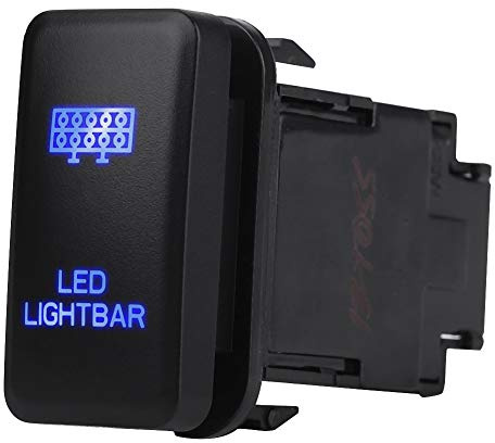 Dioche Interrupteur 12v Light Bar, Interrupteur à Bascule Marche/arrêt automatique à LED bleue 12 V pour barre lumineuse LED Landcruiser