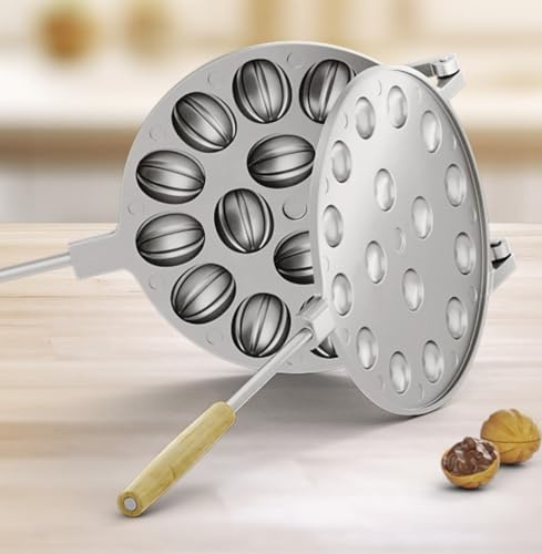 BIOL Heavy Duty Oreshki Mold - 16 Nut Oreshki Cookie Maker - Metal Mold Form for Baking
