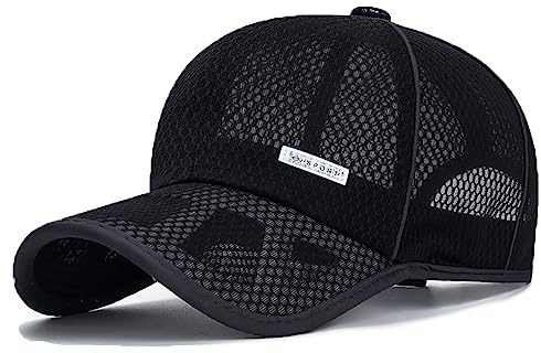 YAMEE Sommermütze Herren Baseball Cap Sommer Mesh,Basecap Damen Baseballmütze Sommer Sonnenhut Sommercap Einstellbare Atmungsaktives (Kappenumfang: 56-60cm)