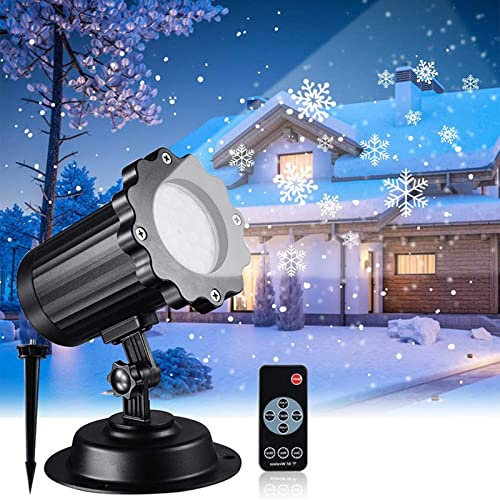 Projecteur de Flocon de Neige de Noël extérieur, projecteur de Flocon de Neige Dynamique, lumières décoratives LED résistantes aux intempéries, projecteur de Noël pour terrasse, Jardin, fête