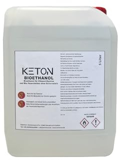 Bioethanol 5L 96.6% Kaminethanol hochrein vollvergällt Alkohol Kamin Premium Ethanol Keton