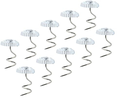 Ciieeo 20Pcs Spiral Upholstery Pins for Slipcovers and Bedskirts Anti-Slip Quilt Cover Clips Secure Furniture Covers and Mattress Grip Set Easy to Use