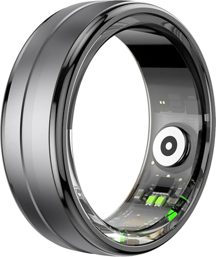 findtime Smart Ring Fitness Ring Heart Rate Monitor Sleep Tracker Blood Oxygen Pedometer Calories Step Counter Fitness Tracker Health Ring 5ATM Waterproof Smart Rings for Men Women