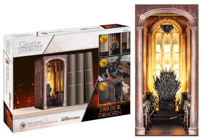 Revell Tiny Adventures Iron Throne I Detailliertes Modell vom Iron Throne I 3D Miniaturhaus I Book Nook Holz Buchstütze I Geburtsagsgeschenk für Fans I Buchstütze Harry Potter