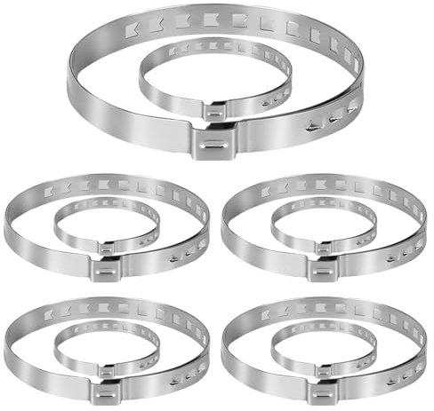 10 Stück Universal Verstellbare Achsmanschetten Schellen Schlauchschellen Edelstahl Edelstahl Rohrschelle Klemmschelle Ohrschelle für Haus Gas Rohr,Wasserrohr,Teich
