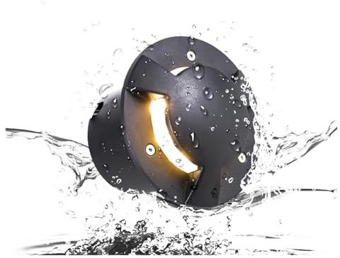 QICBYING Ground Embedded LED Spotlight - Inground Lights - LED Low Voltage Landscape Lights, IP67 Waterproof Well Lights 24V Side Lighting, Pavement Lighting, Garden Lighting, Deck Lighting(RGB,B-6w)