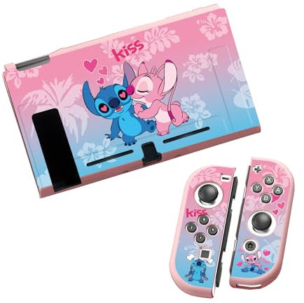 Coque Compatible avec Switch NS, Étui Switch NS Housse, Silice Durable Anti-Rayures Case Accessoires, pour Switch NS Console et Contrôleur, Fabriqué en Matériau TPU (A)