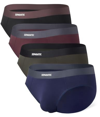 Separatec Boxershorts av bambu för herrar, rayon-kalsonger, mjuka, ventilerande och stretchiga retroshorts för män, med dubbel ficka, utan skavande etikett, XL