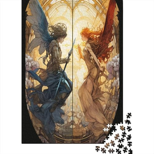 Puzzles Schöner Engel Klassische Puzzles Erwachsene Puzzles Gott Clevere Rätsel Puzzle 1000 Teile Herausforderndes Geschicklichkeitsspiel Für Erwachsene 1000pcs (75x50cm)