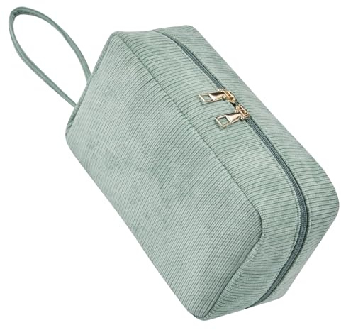 Jiliyote Kulturtasche Damen Cord Kosmetiktasche Damen Kulturbeutel Frau kosmetikbeutel Tasche Damen Waschtasche Cord für Mädchen Travel