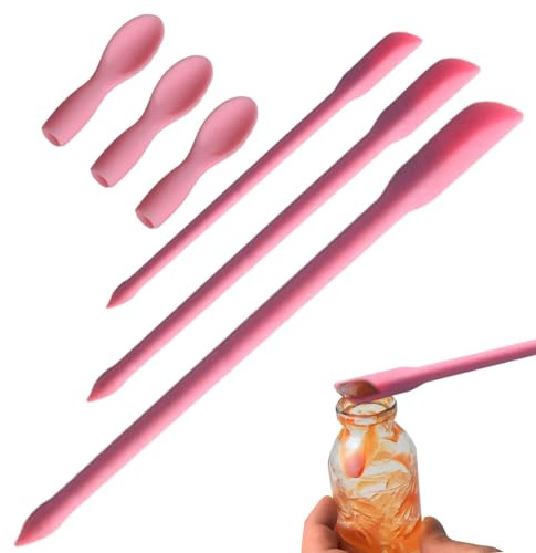 Juego de raspador de tarro | Espátula de silicona de doble cabeza con