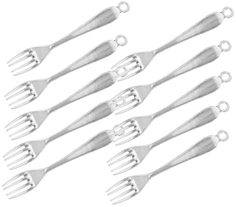 TINEASUR 10piezas Adornos Para Pendientes y Llaveros Mini Colgantes De Metal Para Adornos De Cocina y Halloween