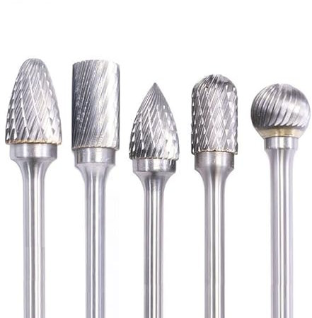 Fresas de carburo de tungsteno de vástago de 6mm, broca de tallado, cortador doble for juego de fresas rotativas, amoladora de archivos, broca de Metal, grabado CNC(6x12mm ADEFG)