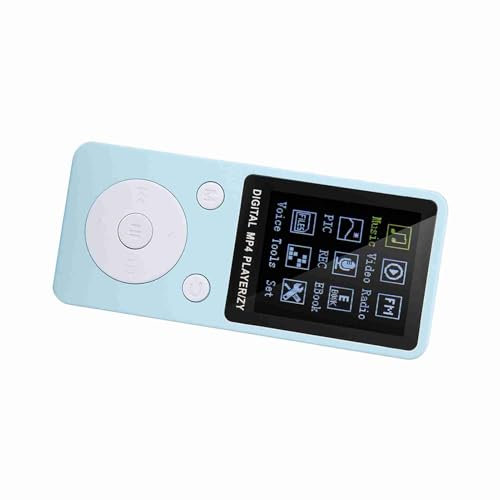MP4 Card Player Portable Support 32 GB with Music Player MP4 Headphones for the Home Travel Office That Works on Foot (Blue)
