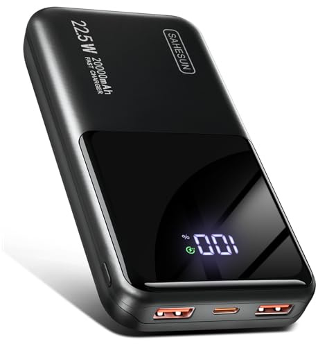 Power Bank 20000mAh 22.5W PD3.0 QC4.0 Ricarica Rapida Batteria Esterna 3A USB C Caricatore Portatile con LCD Display Digitale 3 Uscite e 2 Ingressi per Smartphone and more