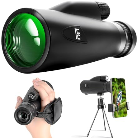 10-30x50 Monocular Telescope with Smartphone Holder, Hand Starp & Tripod, High Powered FMC & BAK4 Scope, Birthday Gifts for Men Dad Him Husband Teen, Gifts for Fathers Day, Outdoors Hiking Gear