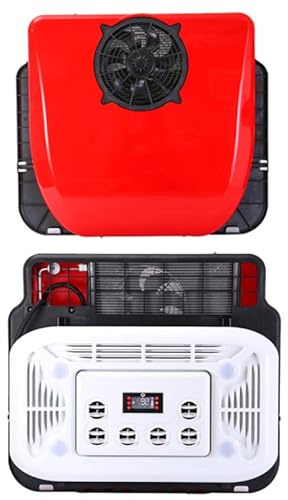WDSOPK Aire Acondicionado De 12 V para Caravana, Camión, CC, Compatible con Remolque, Autocaravana, Tractor, Compresor De Aire Acondicionado De Techo De 12 V/12 V.（12V）