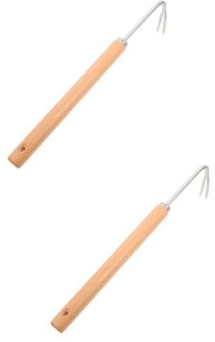Milisten 2 Pezzi Manuale per Diserbo Legno Strumento Ergonomico per Rimozione Erbacce Multi Leggero e Resistente per Giardinieri e