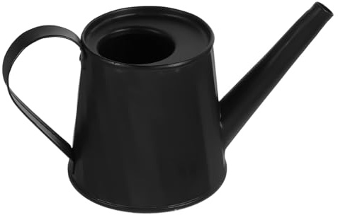 TOYANDONA Kleiner Gießkanne für Zimmerpflanzen mit Praktischem Griff Kompakte Größe als Blumentopf für Sukkulenten und Kleine Räume Schwarze Metall Blumengießkanne