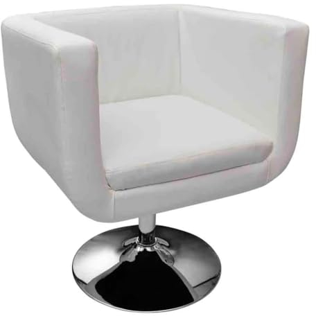 vidaXL Sessel Weiß Clubsessel Barhocker Drehstuhl Cocktailsessel Loungesessel