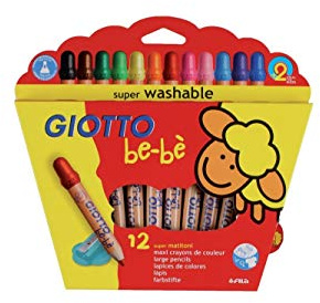 GIOTTO 466500 BEBE SUPER LARGE PENCILS 12 BOX, 4665 00