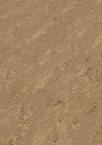 1 m² Korkfußboden zum kleben, Korkboden in grober-Optik, Klebekork vorversiegelt und vorgeleimt, Designkork zum kleben, Fußboden aus Kork zum kleben, Fußboden grobe Optik- Volans natur