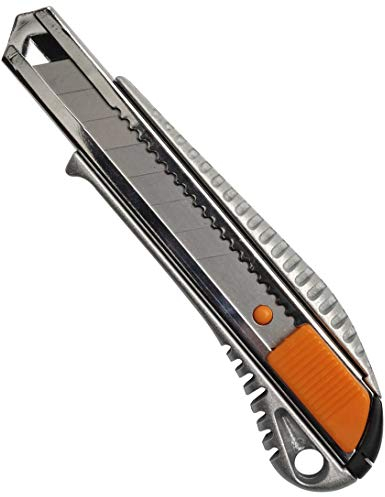 Fiskars Profi-Cuttermesser aus Metall, 18 mm, Orange/Metall, 1004617