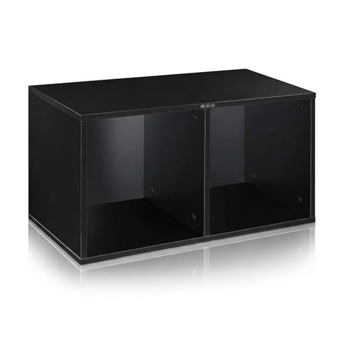 Zomo VS-Box 200 Vinyl Aufbewahrungsbox - 705 x 335 x 370 mm - Schwarz - MDF Holz - Regal für Schallplatten 200 bis 240 LPs