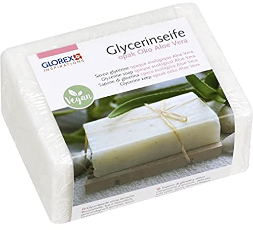 Glorex 6 1600 162 GmbH glycerin tvål ekologisk 1 500 g med aloe vera transparent