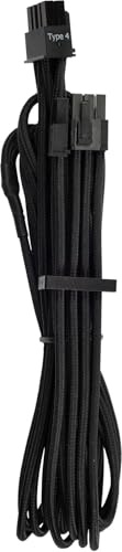 Corsair Premium Individually Sleeved PCIe (Single Connector) Cables Type 4 Gen 4 – Black
