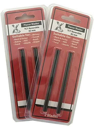 4 Stück HM Wendemesser Hobelmesser 82mm für Bosch Elektrohobel Hobel PHO 15-82 PHO 2-82 PHO 2000 Hergestellt von Xcalibur Tooling