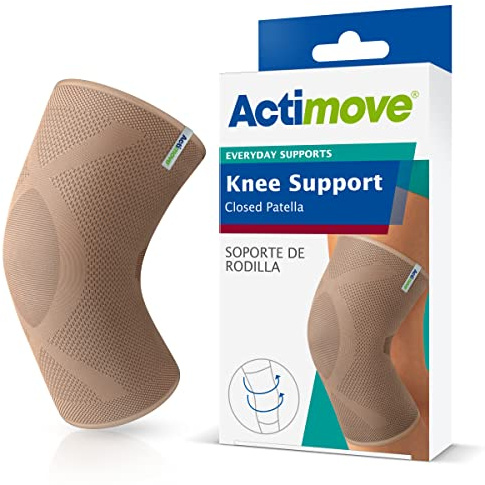 Actimove Everyday Supports Knee Support Closed Patella for Men and Women – Helps with Pain Relief and Swelling – For Chronic Knee Pain and Overuse Knee Injuries – Left/Right Wear – Beige, Medium | Beige, Medium, Helps with Pain Relief and Swelling, For Chronic Knee Pain and Overuse Knee Injuries, Left or Right Wear