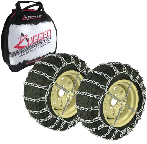 The ROP Shop 2 Glieder-Reifenketten und Spanner, 15 x 6 x 6 cm, für Schneefräsen, Rasen- und Gartentraktoren, Rasenmäher und Fahrer, UTV, ATV, 4-Räder, Nutzfahrzeuge