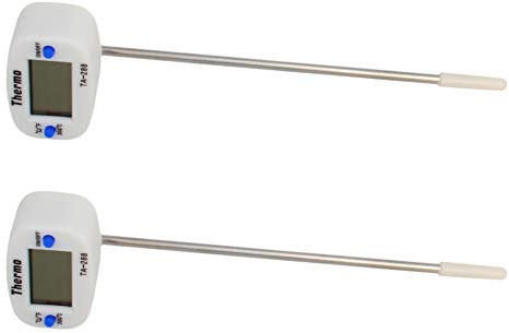 Othmro 2 termometri digitali per carne e caramelle, termometro da cucina a lettura istantanea per barbecue, olio, latte, acqua del bagno, friggitura, temperatura candela -50 - 300 ± 1,5 ℃