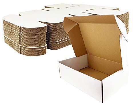 Giftgarden 25 Stück Maxibriefkarton 280x204x51 MM weiß Großbirefkarton für Büchersendung Geschenk Box