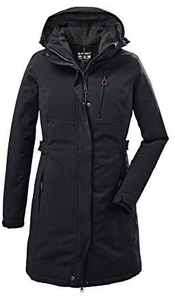 Killtec womens Parka funzionale con cappuccio staccabile con zip - KOW 165 WMN PRK, nero, 50, 37726-000