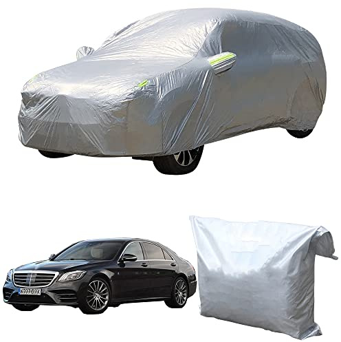 TTLDA Auto Abdeckung, für Mercedes Benz S-Class S350 S400 S400L S430 S450 S450L S500 S500L Staubdicht Wasserdicht Winddicht Schneedicht UV-Schutz Vollgarage Atmungsaktiv Autoplane