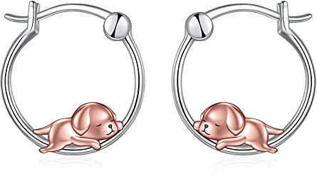 VONALA Tier Creolen Ohrringe, 925 Sterling Silber Labrador Schmuck für Damen Mädchen (Labrador)