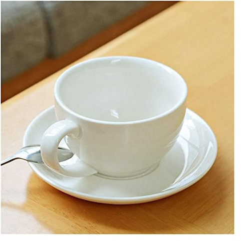 RANARA Ceramic Coffee Milk Cup,Personalised Mug Cute,Porcelain Cups with Saucers and Spoon - for Coffee Drinks, Latte, Cafe and Tea used at Home and in Coffee Shops(Blue) (Color : Blue) (Color : Wit)