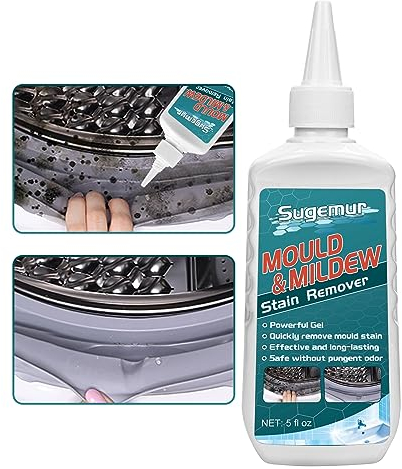 Sugemur Mould Remover, Large Capacity Mould Remover Gel, Household Mildew Removal, Mould and Mildew Cleaner for Toilet Washing Machine Seal Bathroom Kitchen Sink Tile Grout Stains 210 g