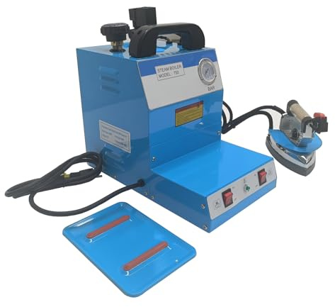 PreAsion 110V Industrial Steam Iron & Boiler Station - 1600W Professional Ironing System with Adjustable Steam & Temperature for Clothing Stores, Laundry, Factories, and Curtain Shops