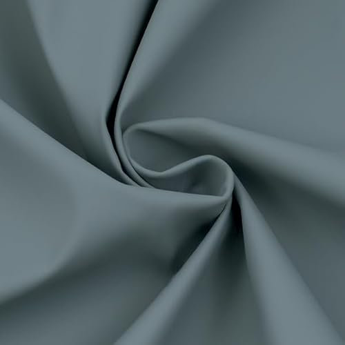 STOFFKONTOR Regenjacken Outdoor Stoff - Öko-Tex Standard 100 - Meterware, Farbe Blau-Grau - zum Nähen von Regenbekleidung, Jacken, Capes, Matschhosen UVM.