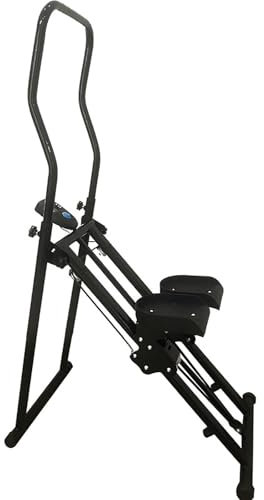 SAYEYBU Faltbarer 2-In-1-Stepper, GanzköRper-Cardiotraining FüR MäNner Und Frauen, HöHenverstellbares KlettergeräT, Beintrainer, FüR GanzköRpertraining,Schwarz