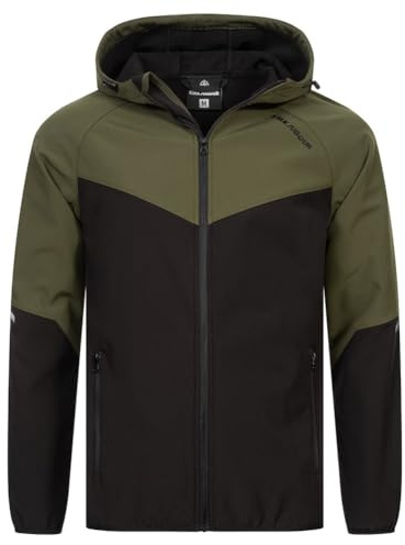 Kirkjubøur® Herren SOFTSHELLjacke 10.000 mm Wassersäule mit Kapuze und Fleecefutter, atmungsaktiv und wasserabweisend