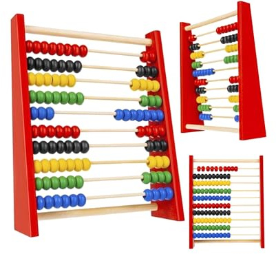 Przydasie Zählrahmen Holz Abakus 10 Reihen Bunte Perlen Lernspielzeug | Holz, Lernspiel, Kinder, Vorschule, Farben, Transport, Mathematik, Stabil